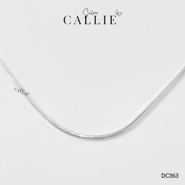 DC363 - Dây Chuyền Bạc Callie Silver Mì Trơn Dày 1li7 Vác Cạnh