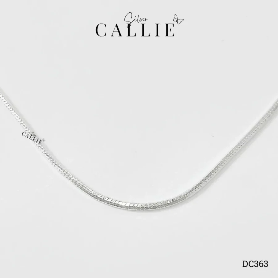 DC363 - Dây Chuyền Bạc Callie Silver Mì Trơn Dày 1li7 Vác Cạnh