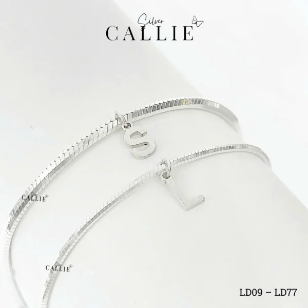 LD09 - LD77: Lắc Tay Bạc Đôi Callie Silver Dây Mì