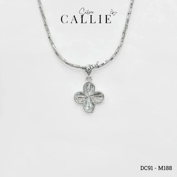 DC91 - M188: Dây Chuyền Bạc Thiết Kế Callie Silver Bông Hoa