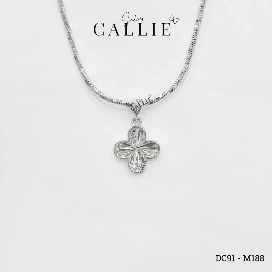 DC91 - M188: Dây Chuyền Bạc Thiết Kế Callie Silver Bông Hoa