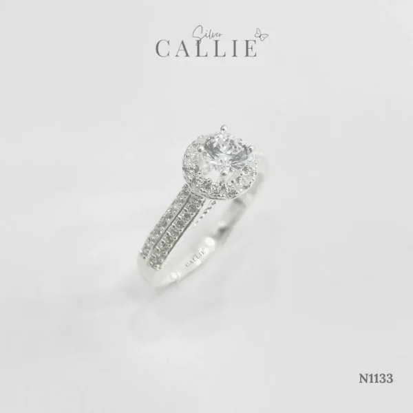 N1133 - Nhẫn Bạc Callie Silver Hidden Heart