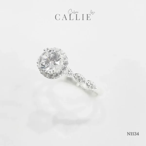 N1134 - Nhẫn Bạc Callie Silver Infinity Petal