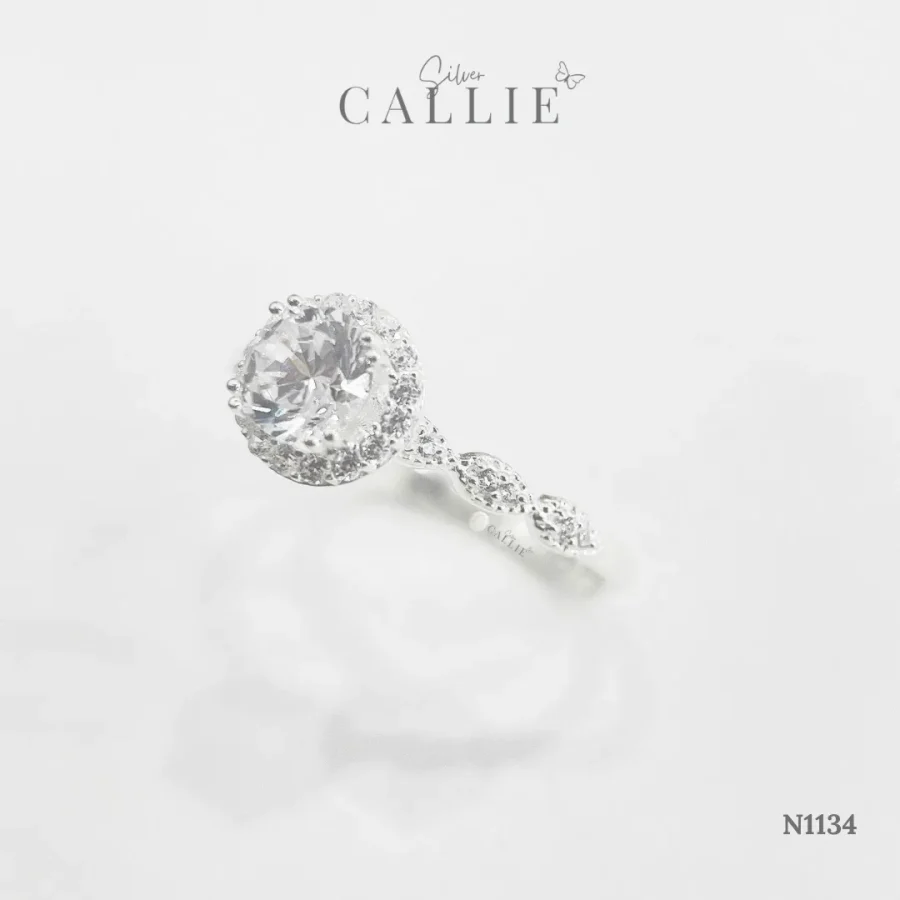 N1134 - Nhẫn Bạc Callie Silver Infinity Petal
