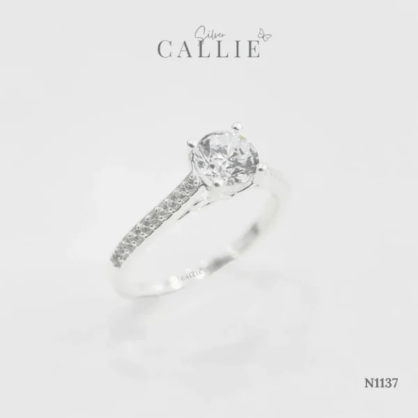 N1137 - Nhẫn Bạc Callie Silver Double Elegance