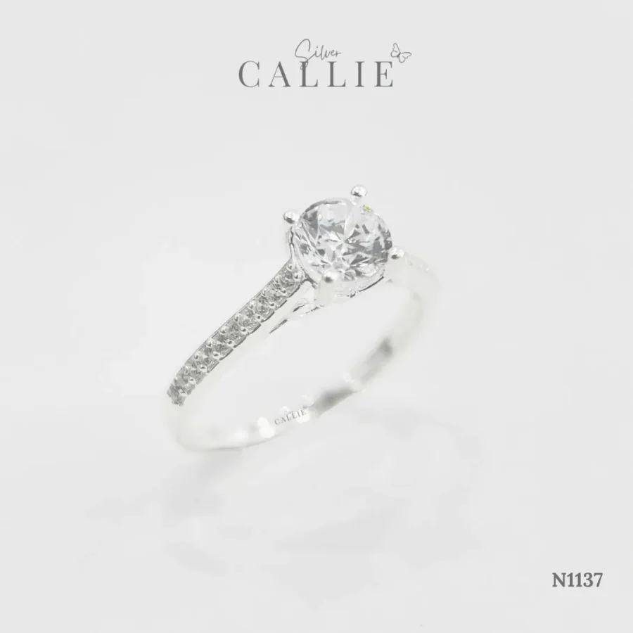 N1137 - Nhẫn Bạc Callie Silver Double Elegance