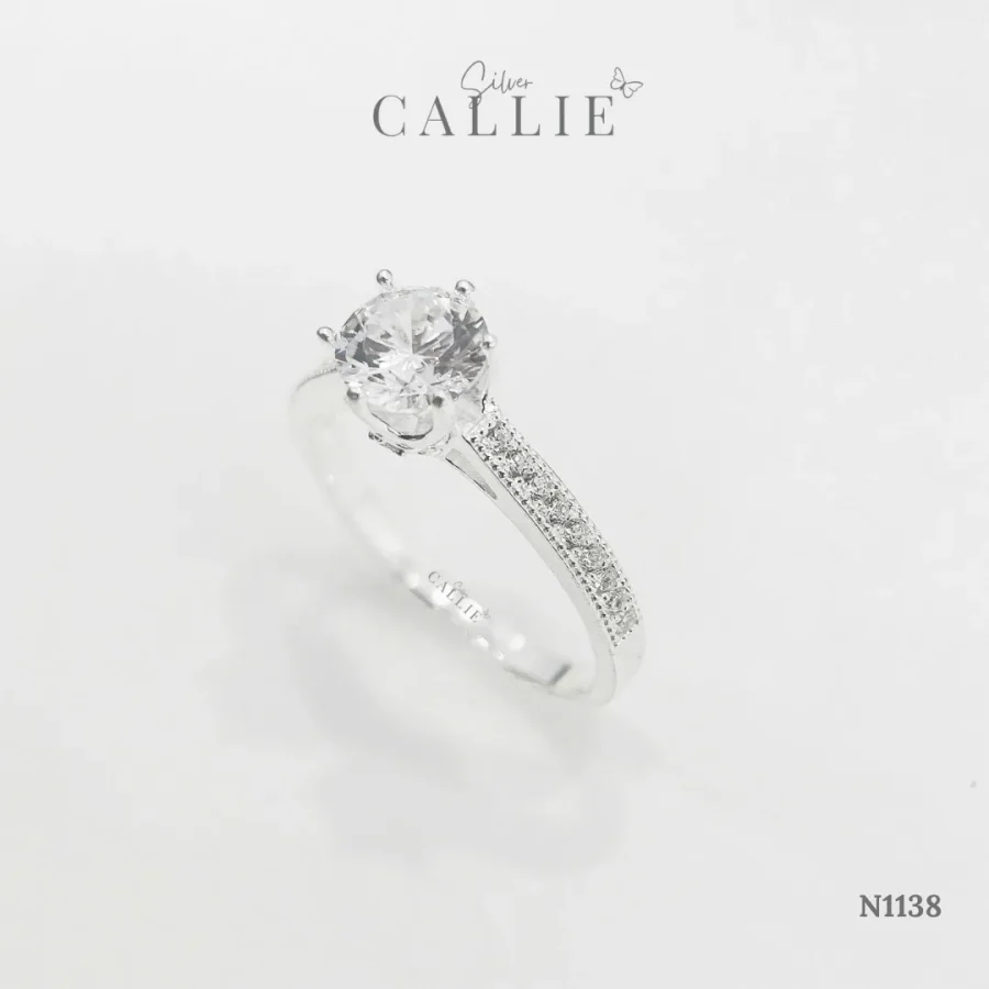 N1138 - Nhẫn Bạc Callie Silver Shining Cathedral