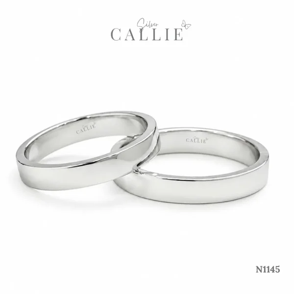 N1145 - Nhẫn bạc thiết kế Callie Silver Trơn 3li5