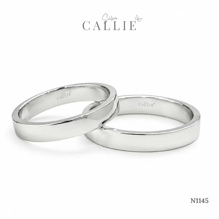 N1145 - Nhẫn bạc thiết kế Callie Silver Trơn 3li5