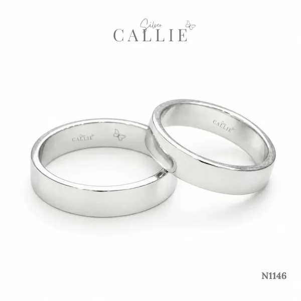 N1146 - Nhẫn bạc thiết kế Callie Silver Trơn 4li5