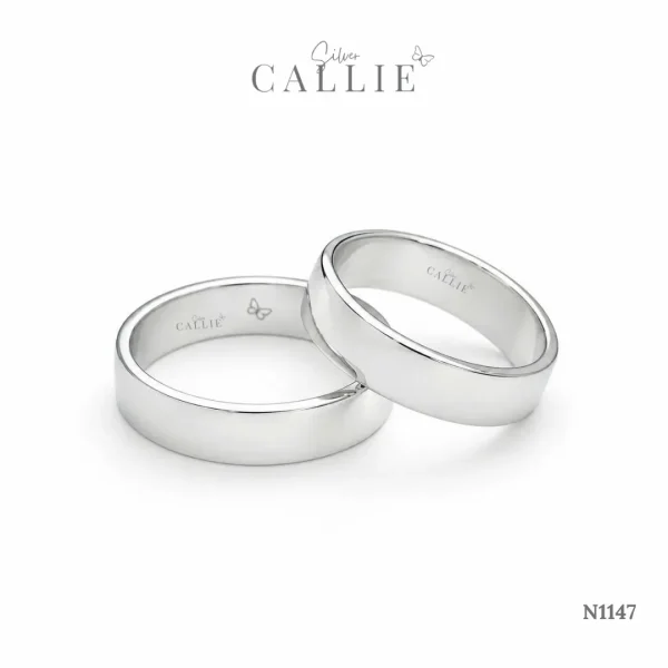 N1147 - Nhẫn bạc thiết kế Callie Silver Trơn 5li
