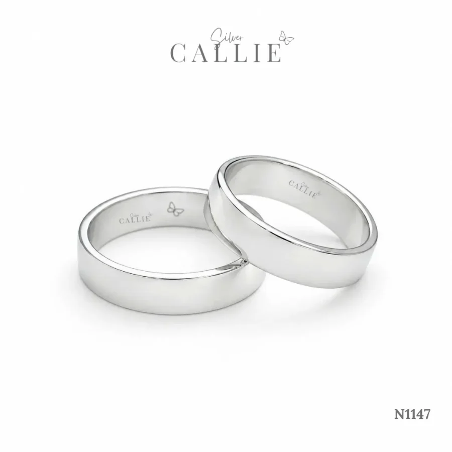 N1147 - Nhẫn bạc thiết kế Callie Silver Trơn 5li