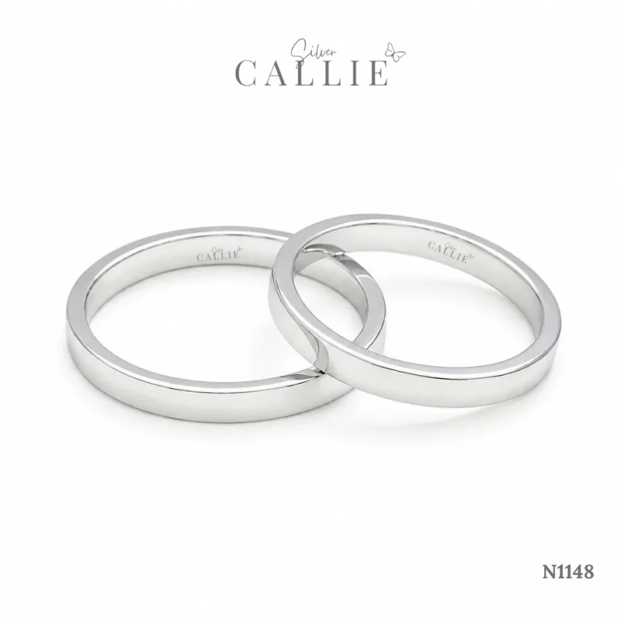 N1148 - Nhẫn bạc thiết kế Callie Silver Trơn 2li5