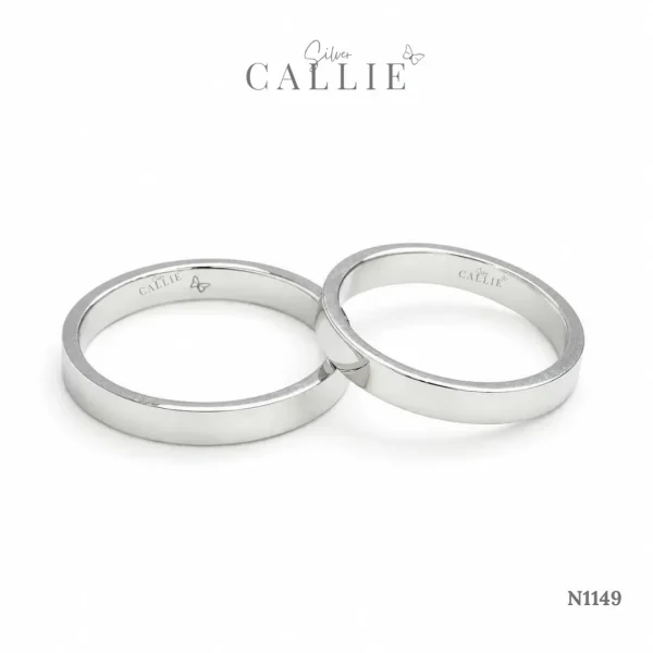N1149 - Nhẫn bạc thiết kế Callie Silver trơn 3li