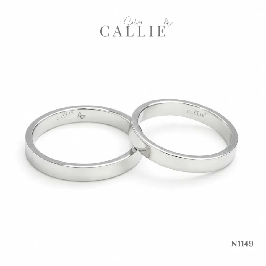 N1149 - Nhẫn bạc thiết kế Callie Silver trơn 3li
